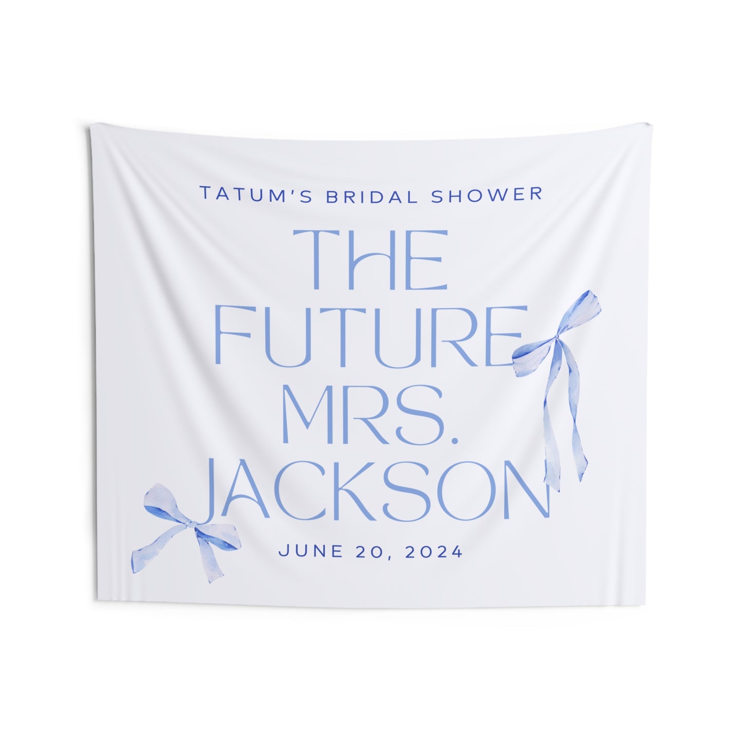 Blue Bow Bridal Shower Banner