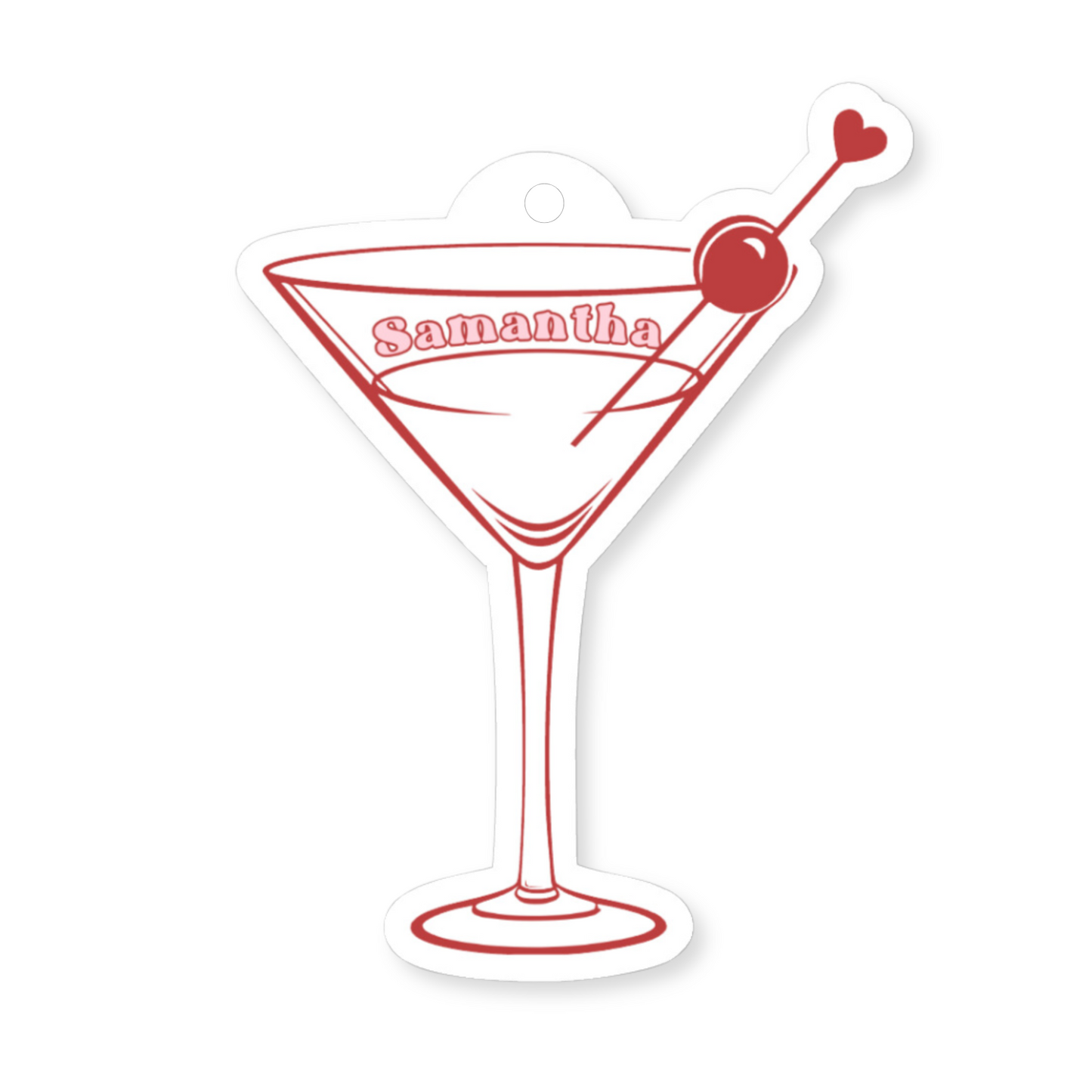 Dirty Martini Party Gift Tag - Red