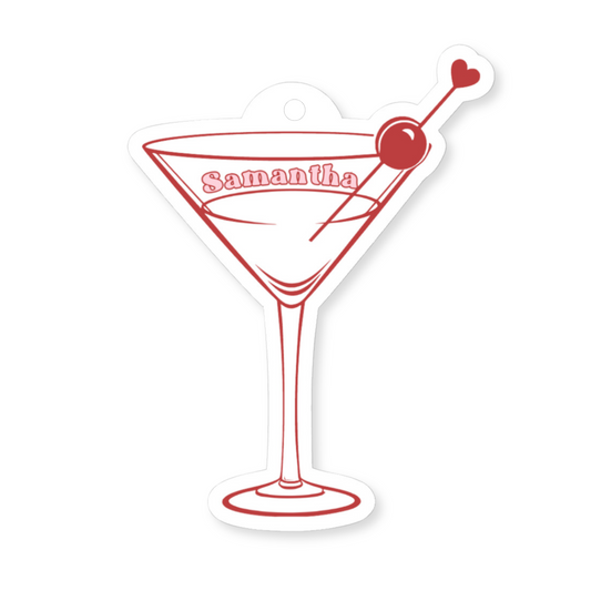 Dirty Martini Party Gift Tag - Red
