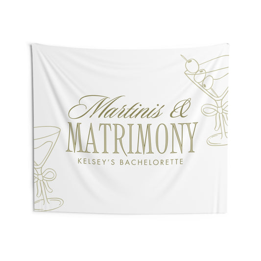 Martinis & Matrimony Bachelorette Party Banner