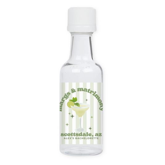 Margs & Matrimony Bachelorette Party Mini Liquor Label