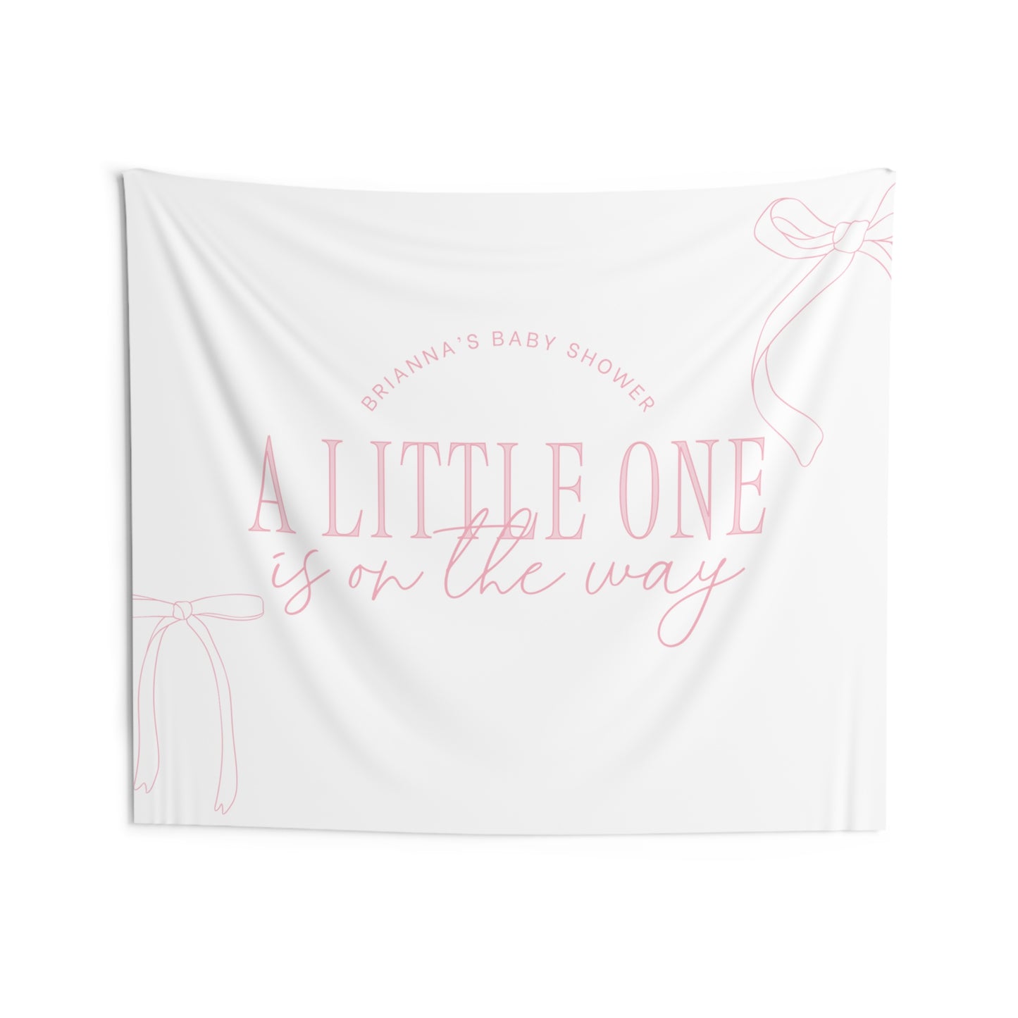 Pink Bow Baby Shower Banner
