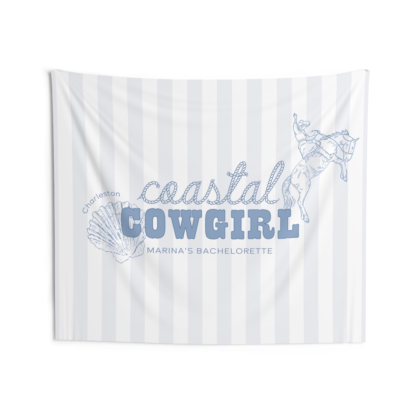 Striped Coastal Cowgirl Bachelorette Party Banner