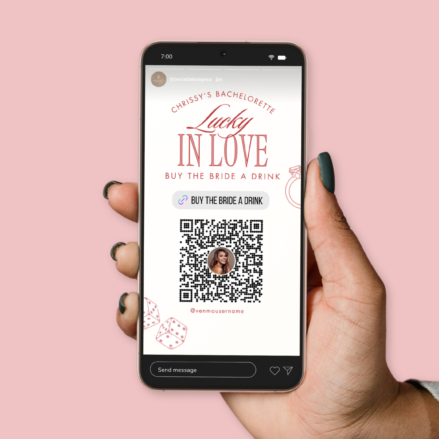 Lucky in Love Buy the Bride a Drink Template (Digital Download)