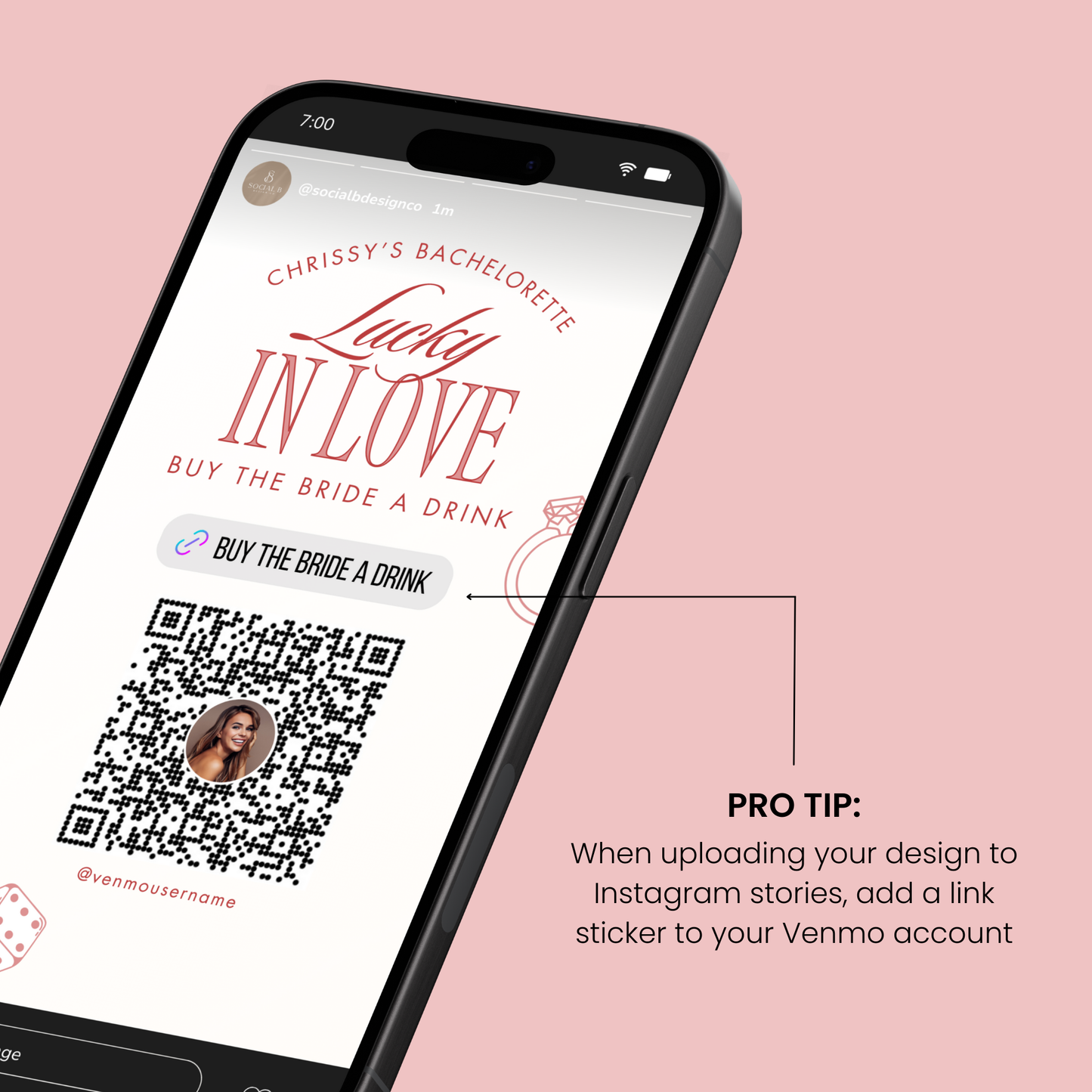 Lucky in Love Buy the Bride a Drink Template (Digital Download)