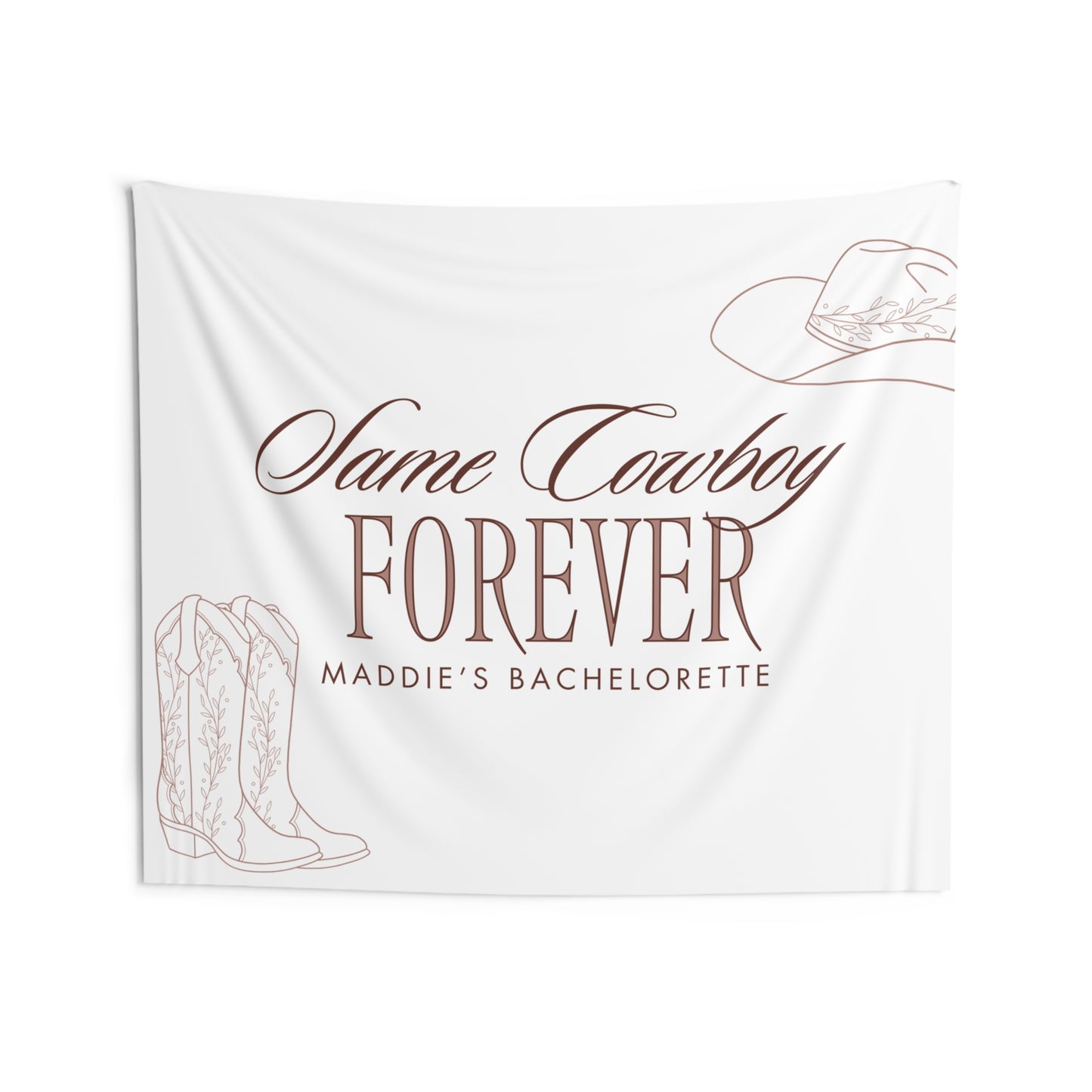 Same Cowboy Forever Bachelorette Party Banner