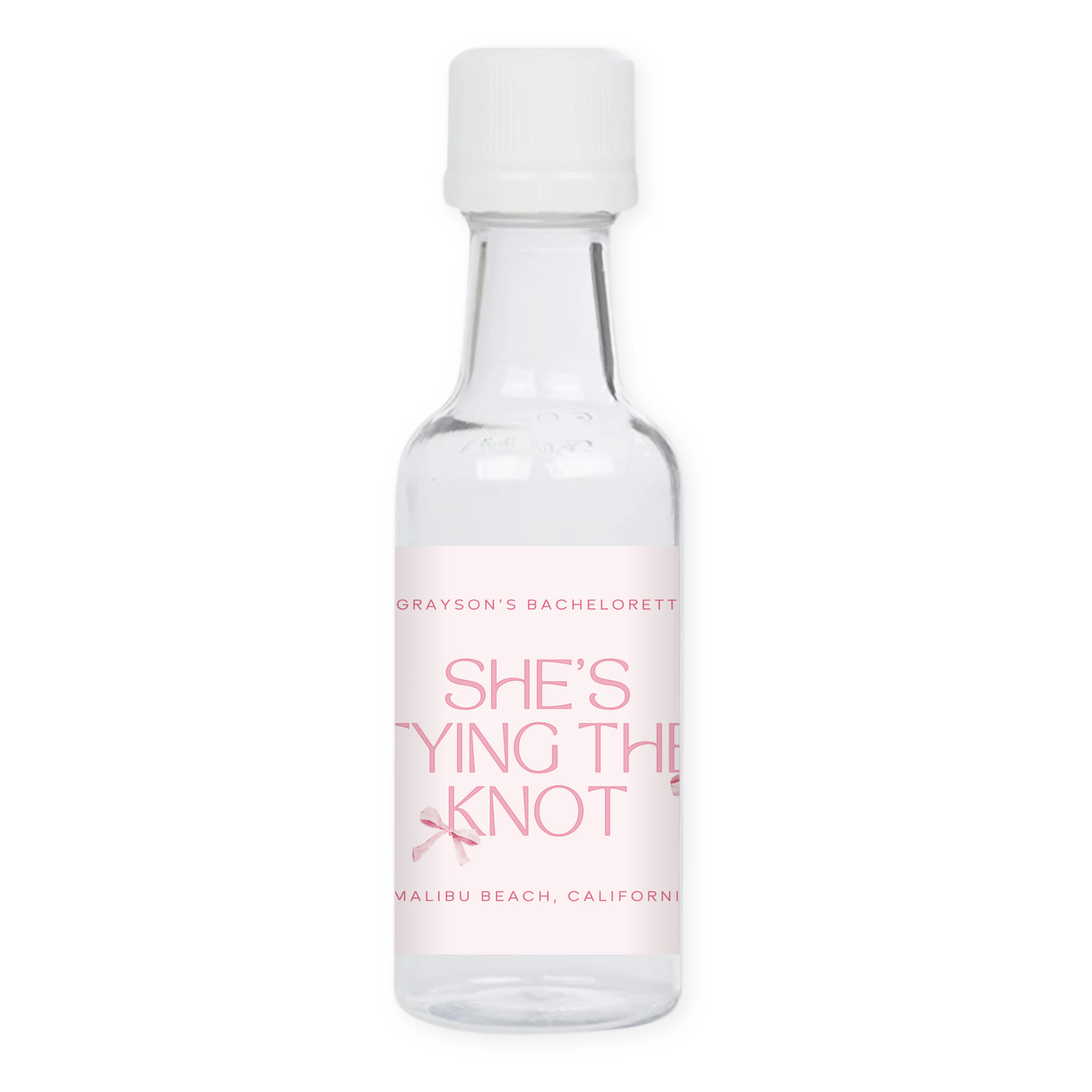 Tying the Knot Bachelorette Party Mini Liquor Label
