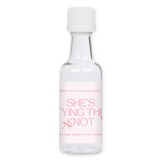 Tying the Knot Bachelorette Party Mini Liquor Label