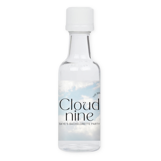 Bride On Cloud 9 Bachelorette Party Mini Liquor Label