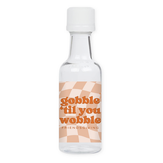 Gobble Til You Wobble Friendsgiving Mini Liquor Label