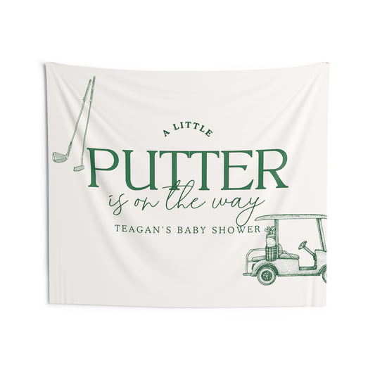 A Little Putter is on the Way Baby Shower Banner