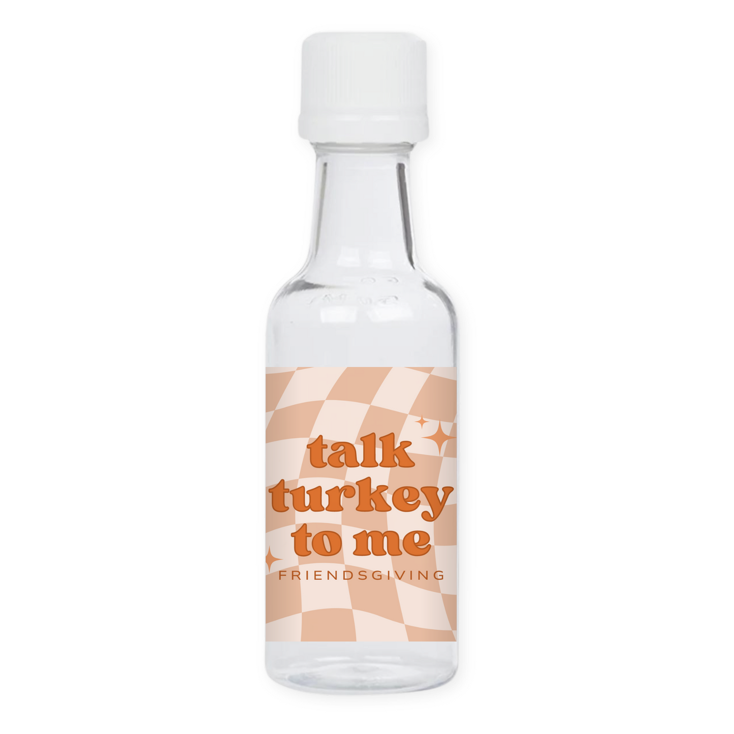 Talk Turkey to Me Friendsgiving Mini Liquor Label