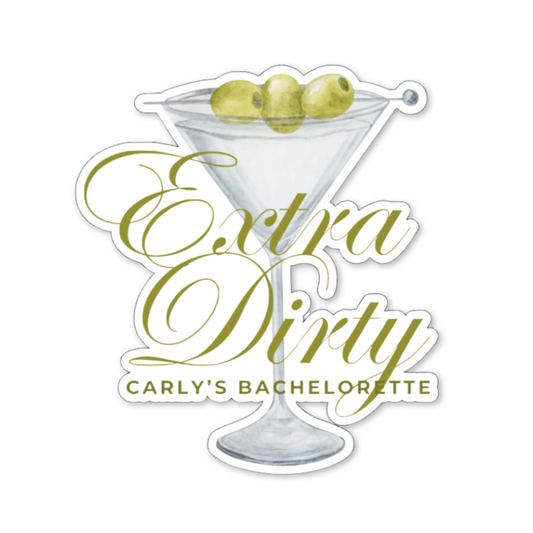Extra Dirty Martini Bachelorette Party Sticker