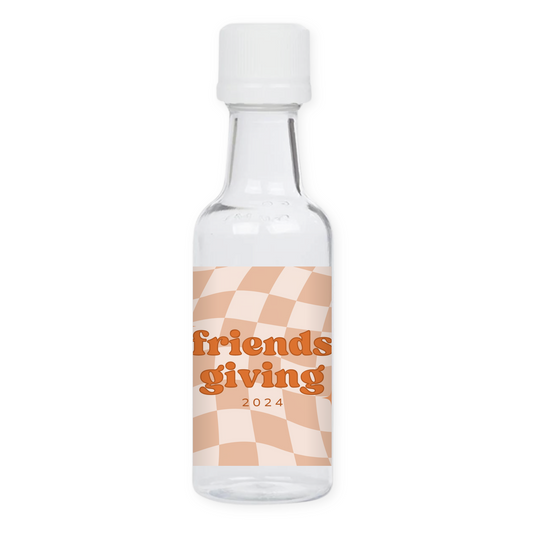 Checkered Friendsgiving Mini Liquor Label