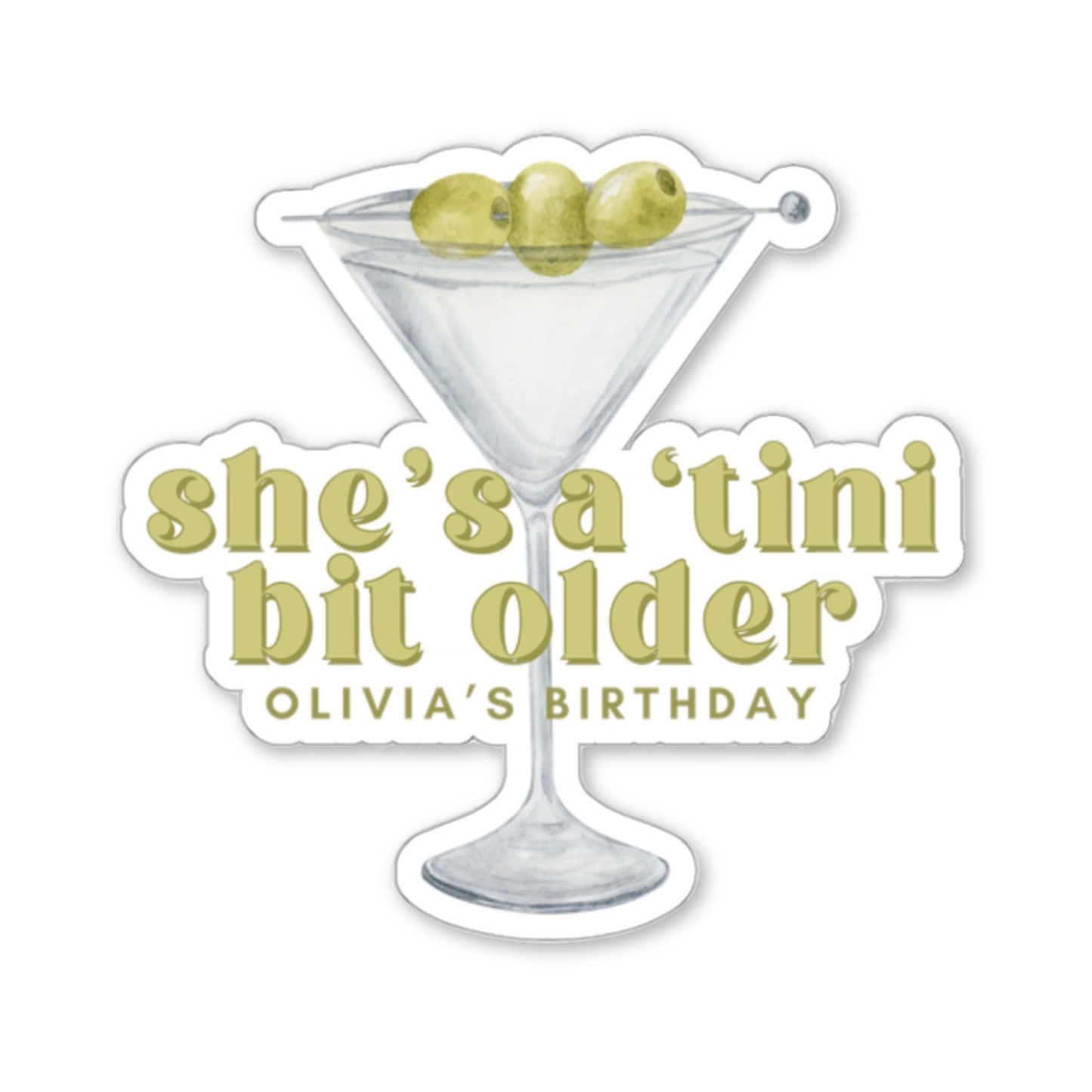 Tini Bit Older Birthday Party Sticker