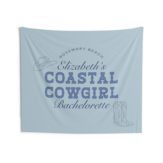 Blue Coastal Cowgirl Bachelorette Party Banner