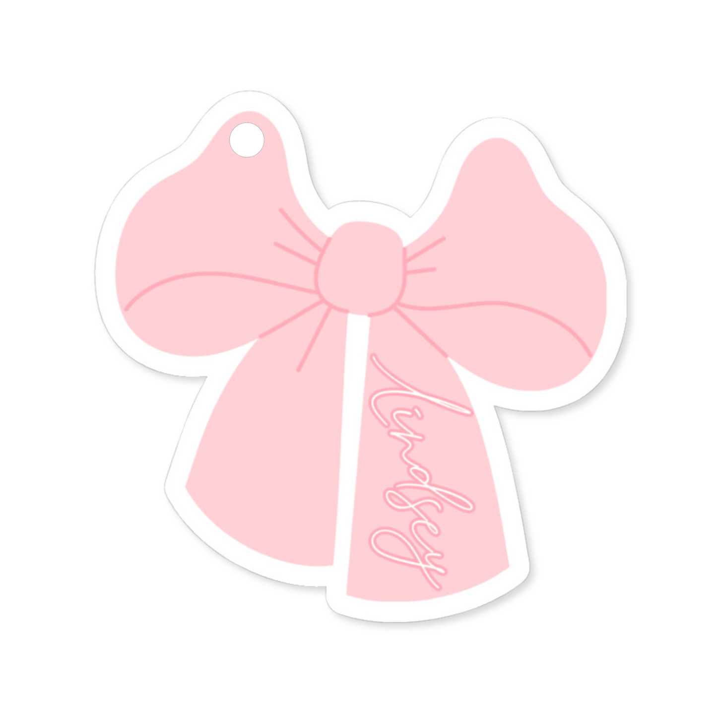 Pink Bow Party Gift Tag
