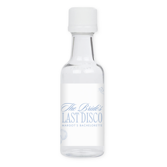 Bride's Last Disco Bachelorette Party Mini Liquor Label