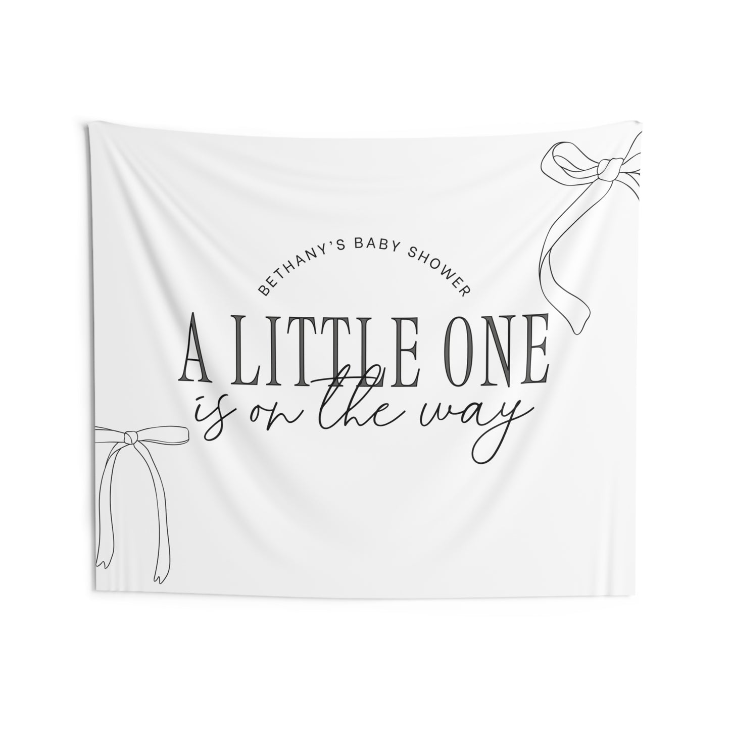 Black Bow Baby Shower Banner