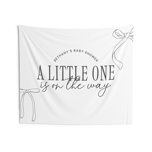 Black Bow Baby Shower Banner