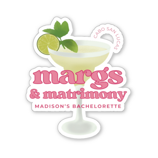 Margs & Matrimony Bachelorette Party Sticker