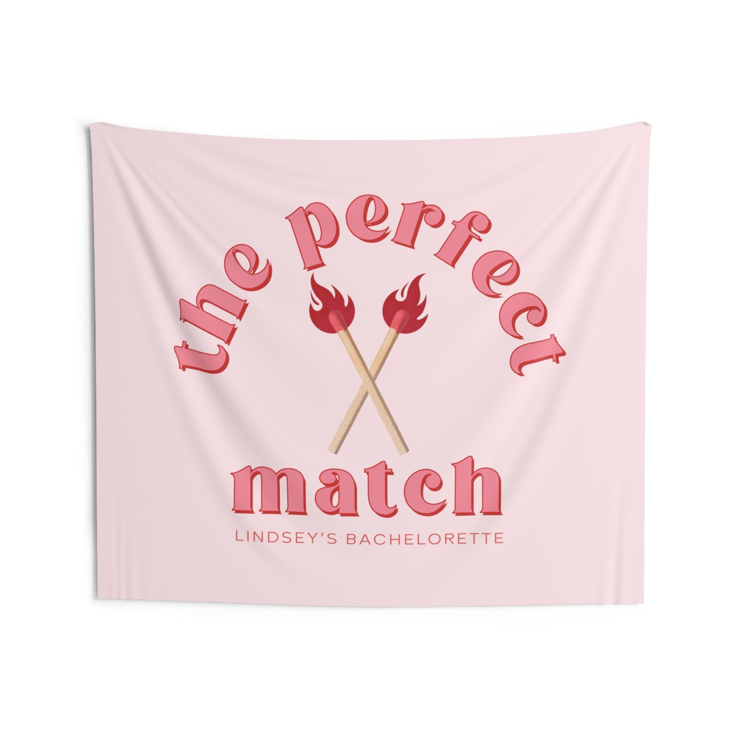 Perfect Match Bachelorette Party Banner - Pink & Red