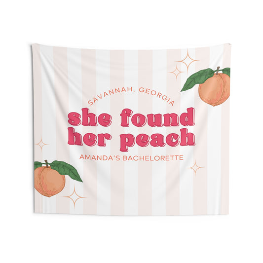She Found Her Peach Bachelorette Banner
