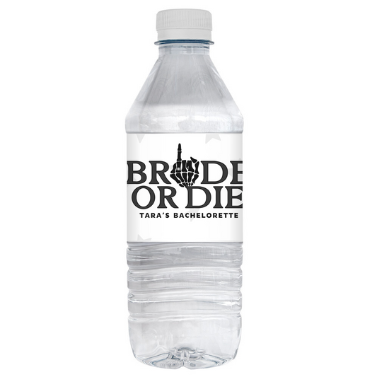 Bride or Die Bachelorette Party Water Bottle Label