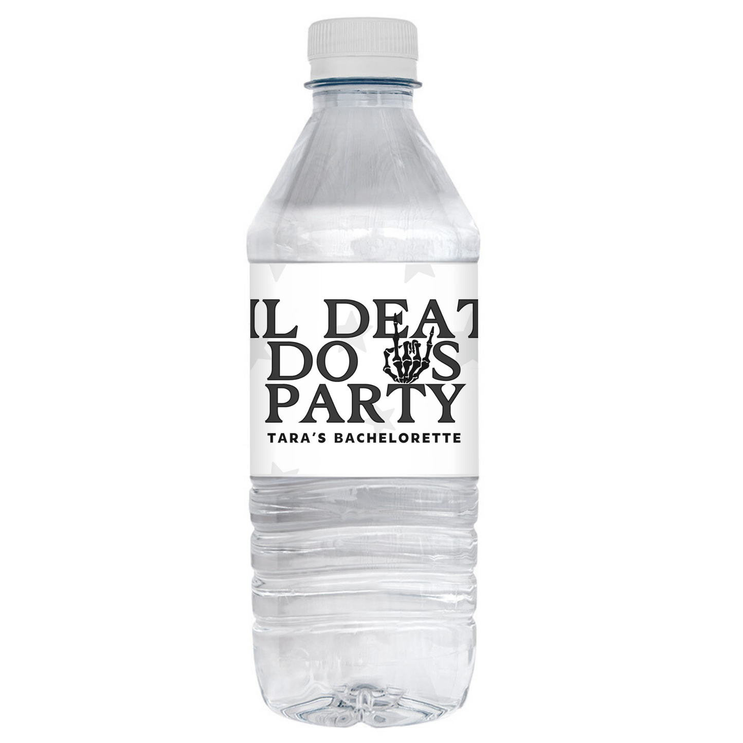 Til Death Do Us Party Bachelorette Party Water Bottle Label