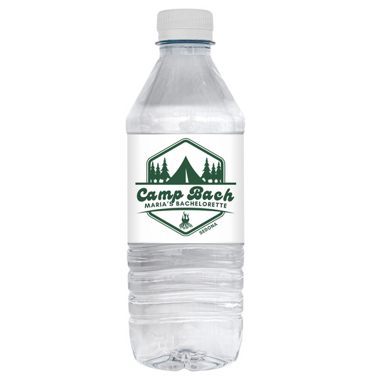 Camp Bachelorette Party Water Bottle Label
