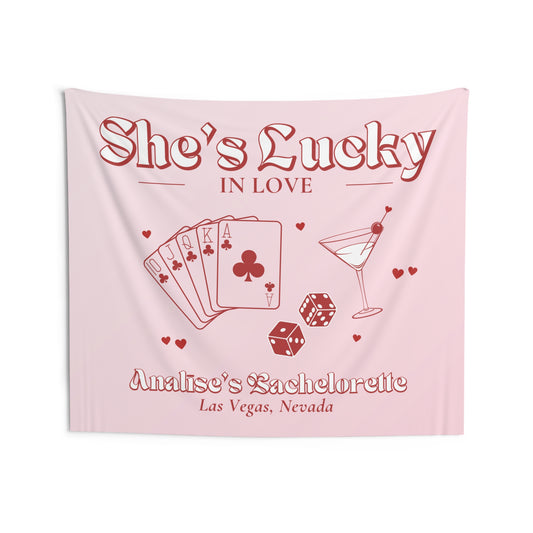 Lucky in Love Bachelorette Party Banner