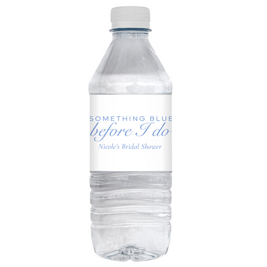 Something Blue Before I Do Bridal Shower Water Bottle Label