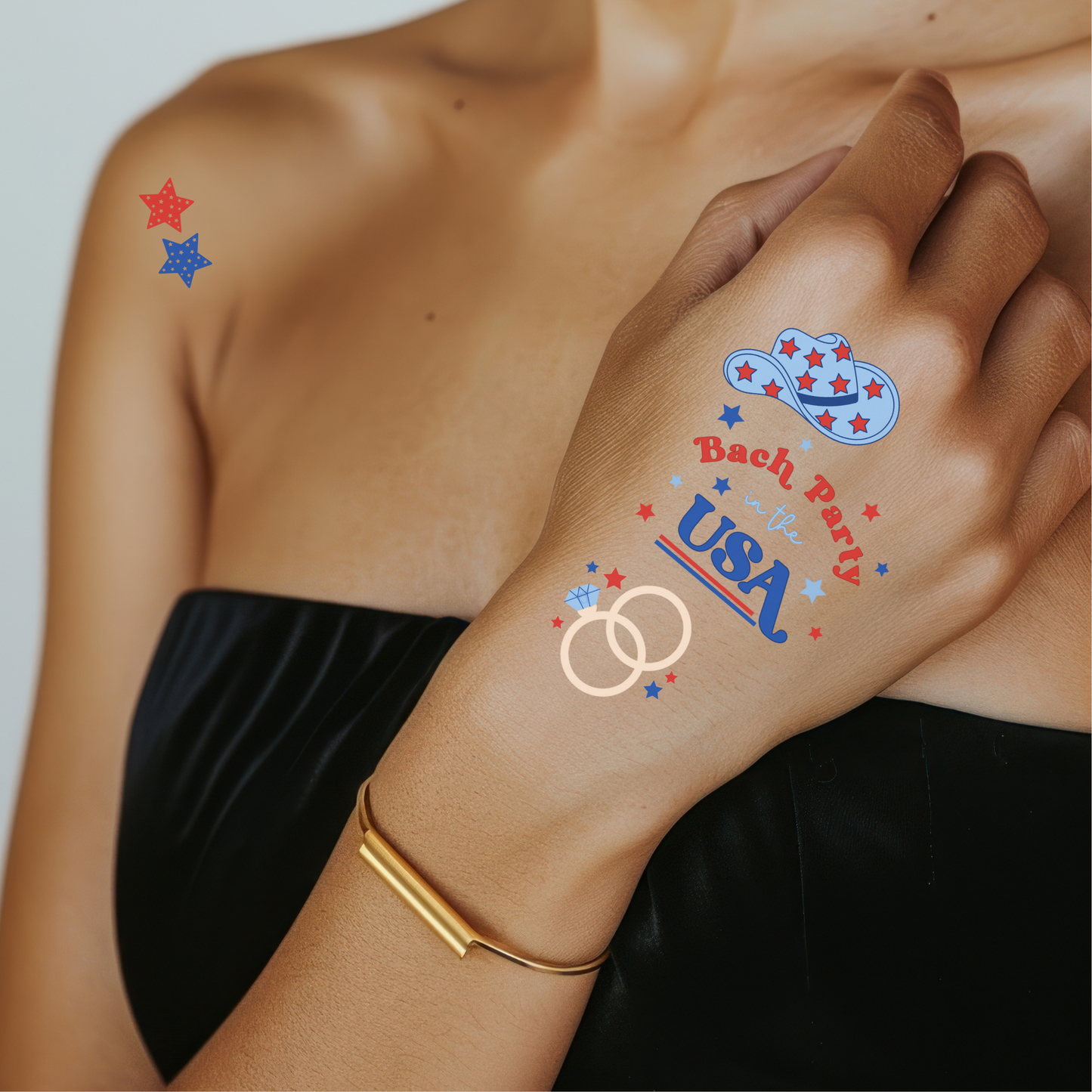 Bach Party in the USA Bachelorette Temporary Tattoo Sheets