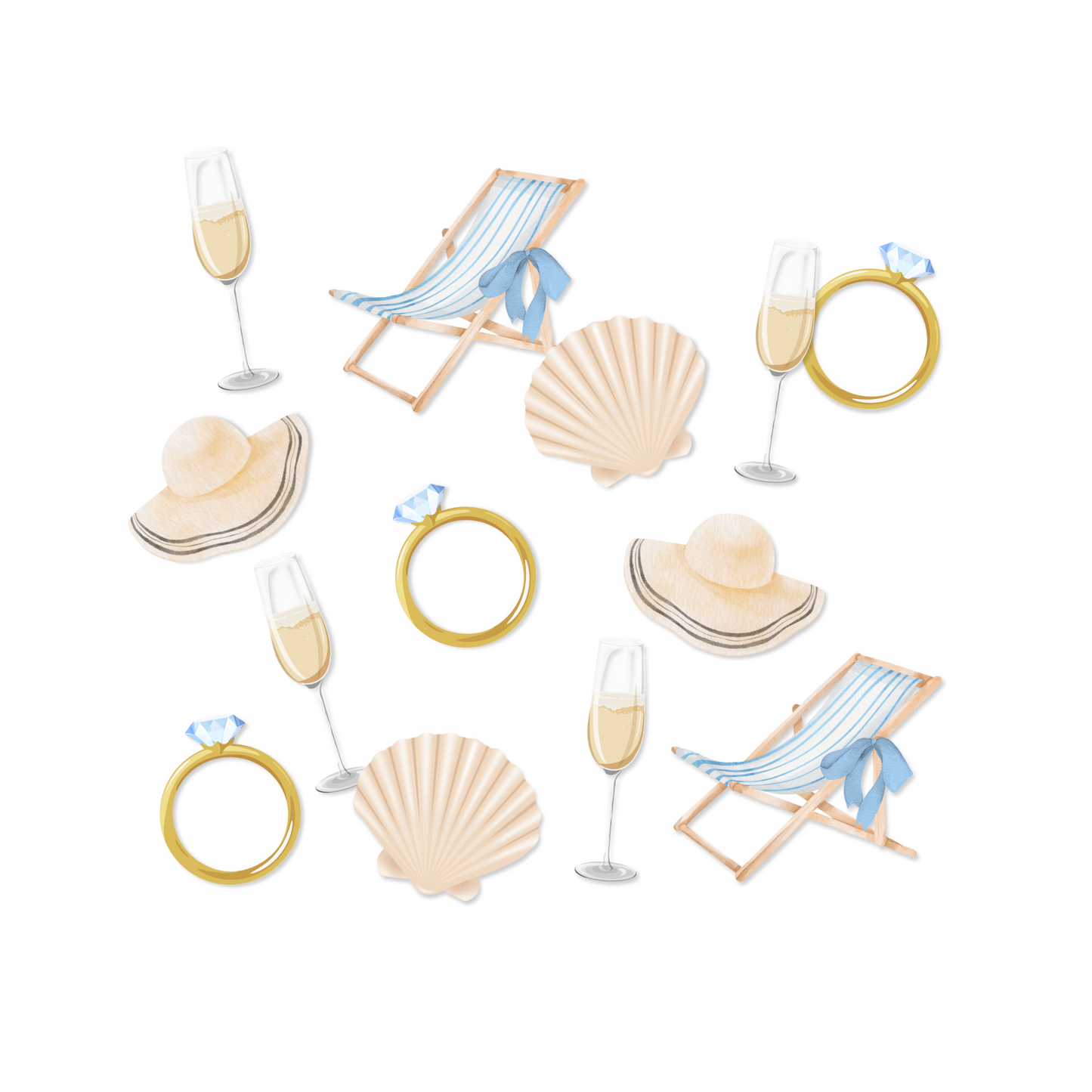 Last Toast on the Coast Bachelorette Party Confetti