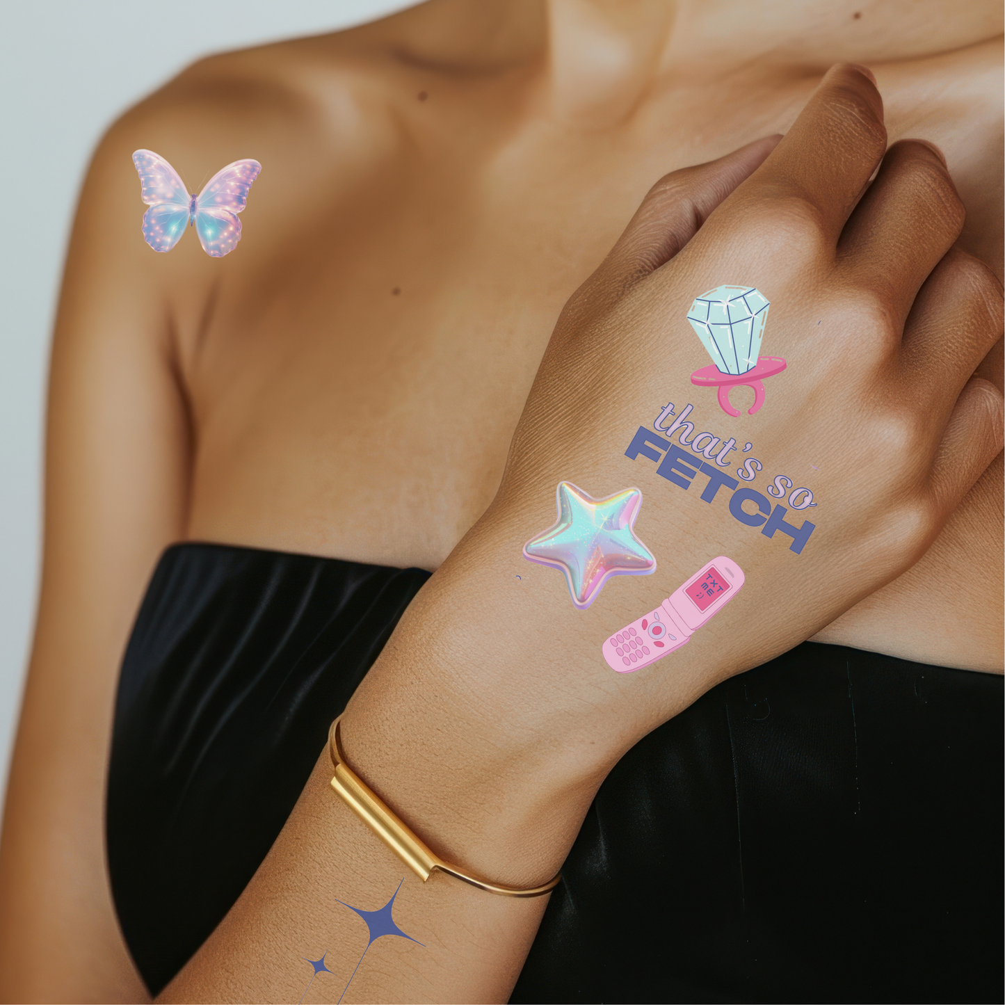 Bach to the Y2K Bachelorette Temporary Tattoo Sheets