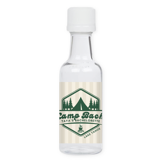 Retro Camp Bach Bachelorette Party Mini Liquor Label
