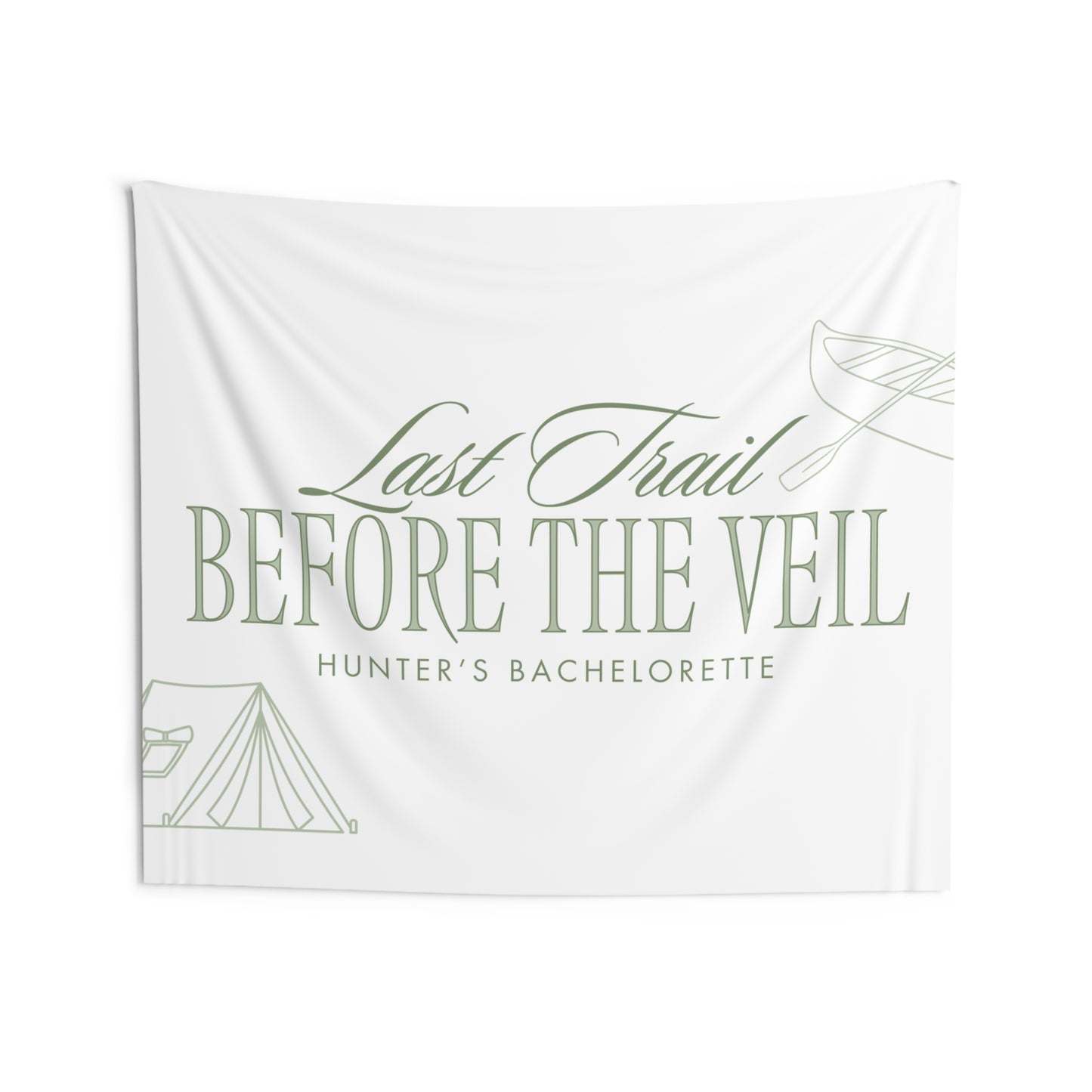 Last Trail Before the Veil Bachelorette Party Banner
