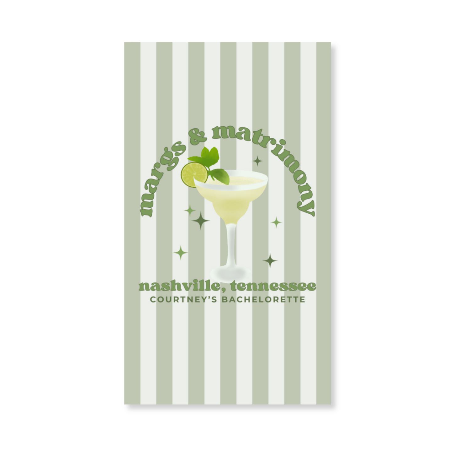 Margs & Matrimony Bachelorette Party Gift Tag
