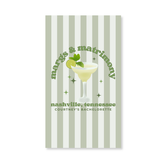Margs & Matrimony Bachelorette Party Gift Tag
