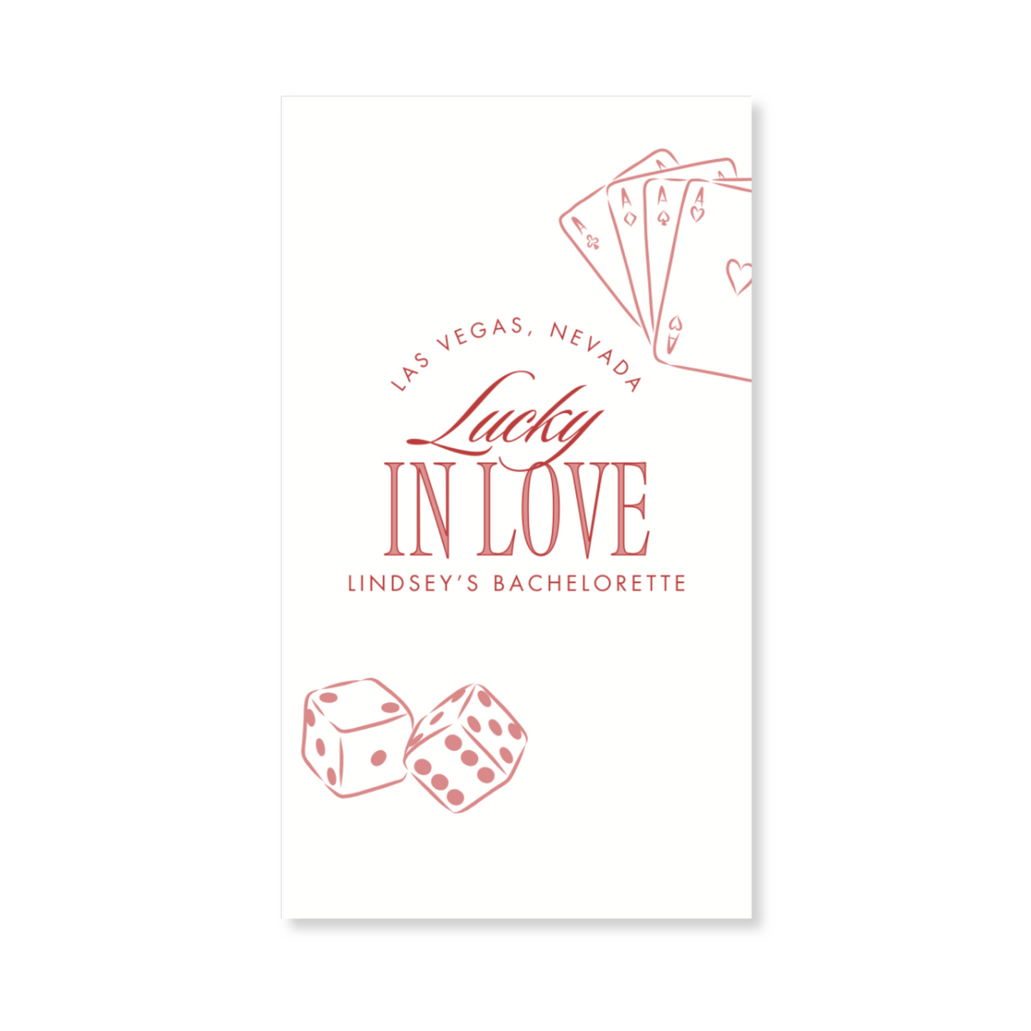 Lucky in Love Bachelorette Party Gift Tag