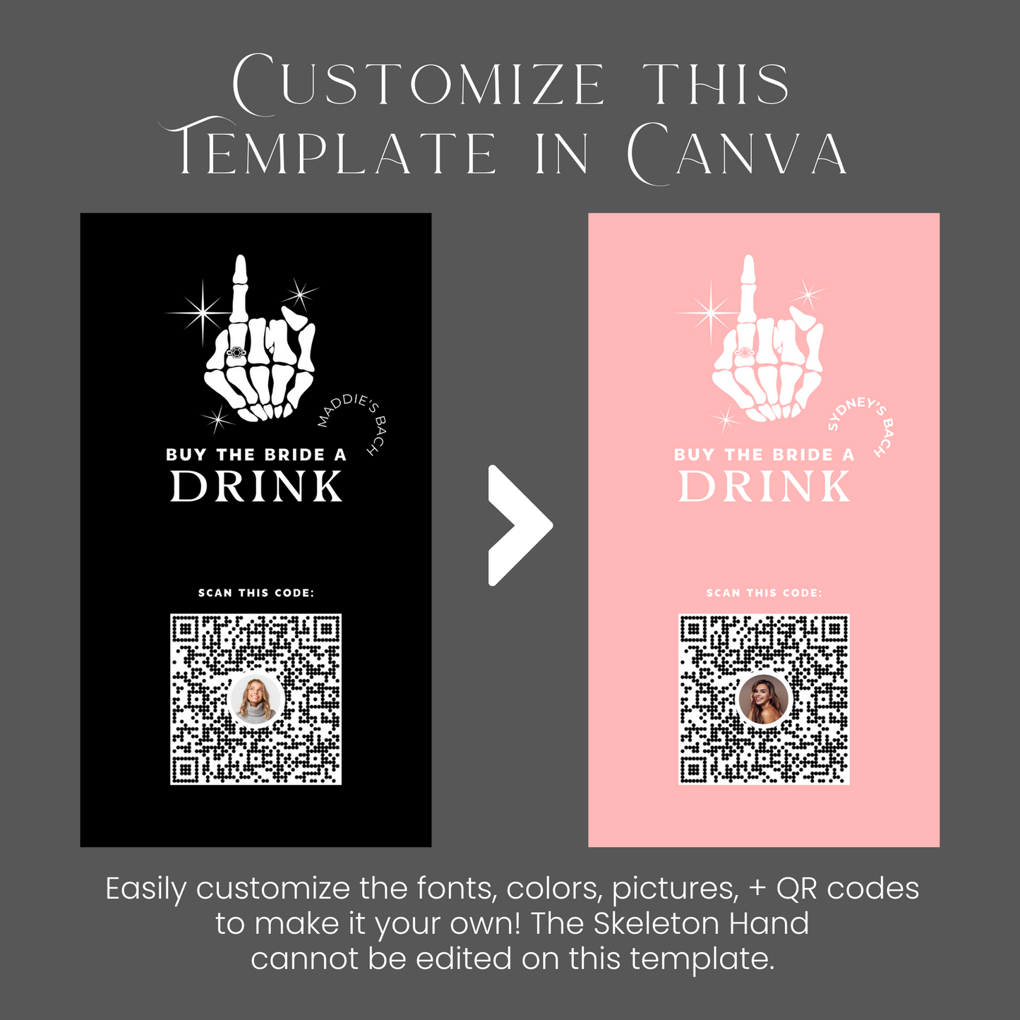 Bride or Die Buy the Bride a Drink Template (Digital Download)