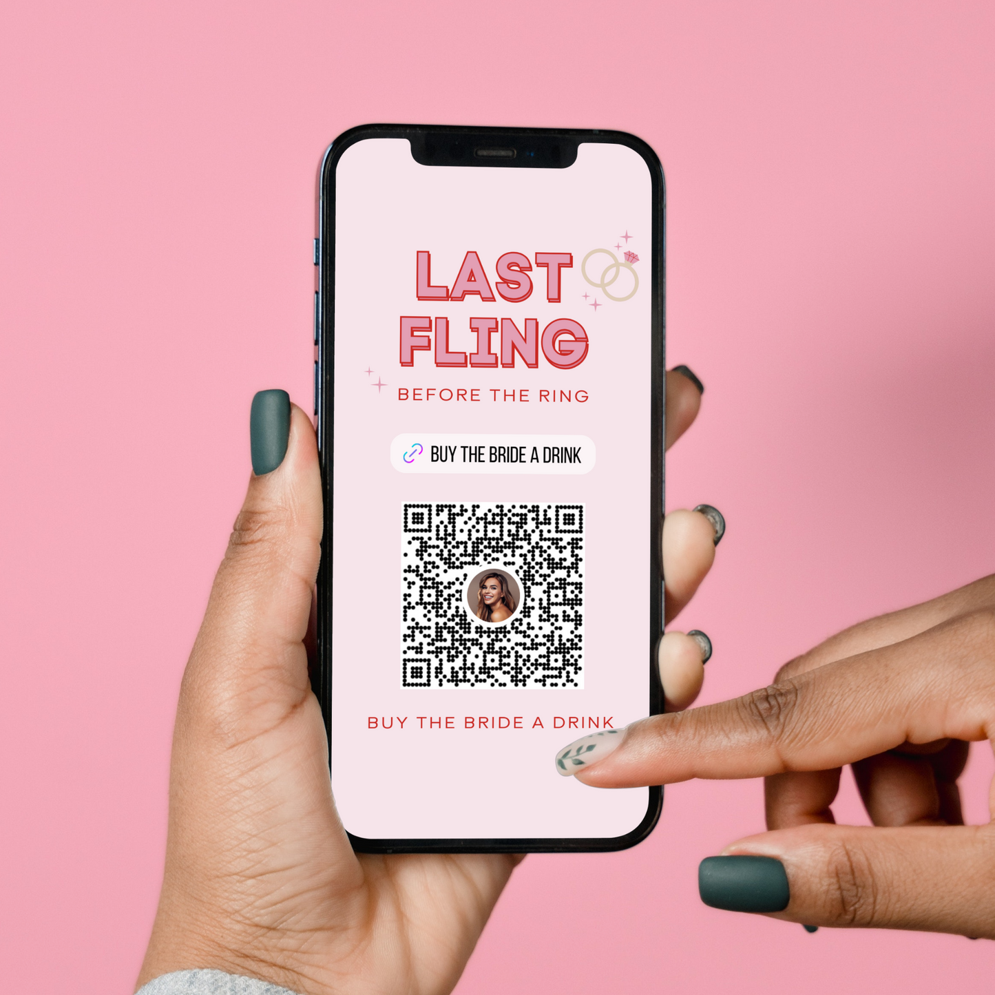 Buy the Bride a Drink Template for Bachelorette Party - Final Fling Before the Ring Bachelorette Party
