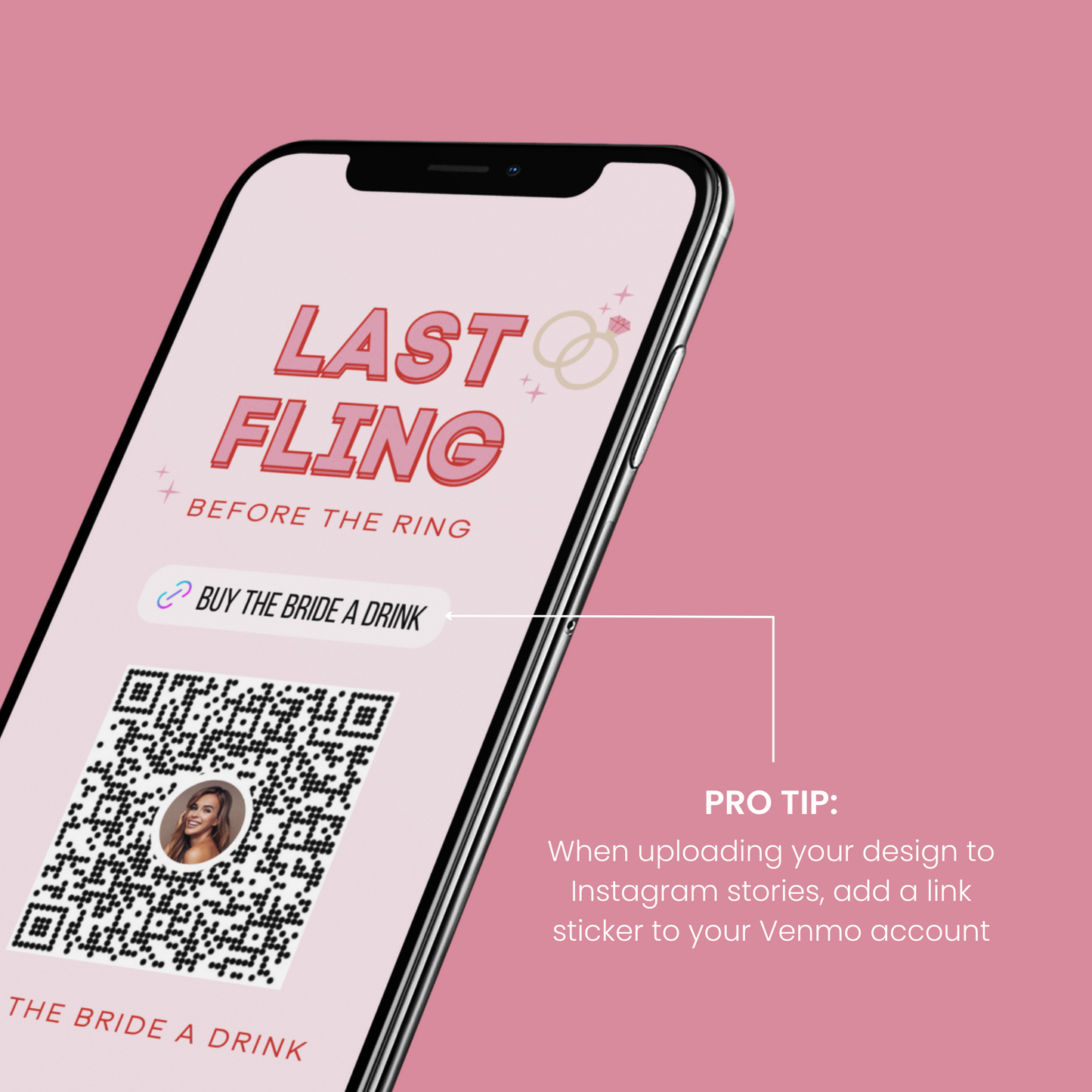 Last Fling Before the Ring Buy the Bride a Drink Template (Digital Download)