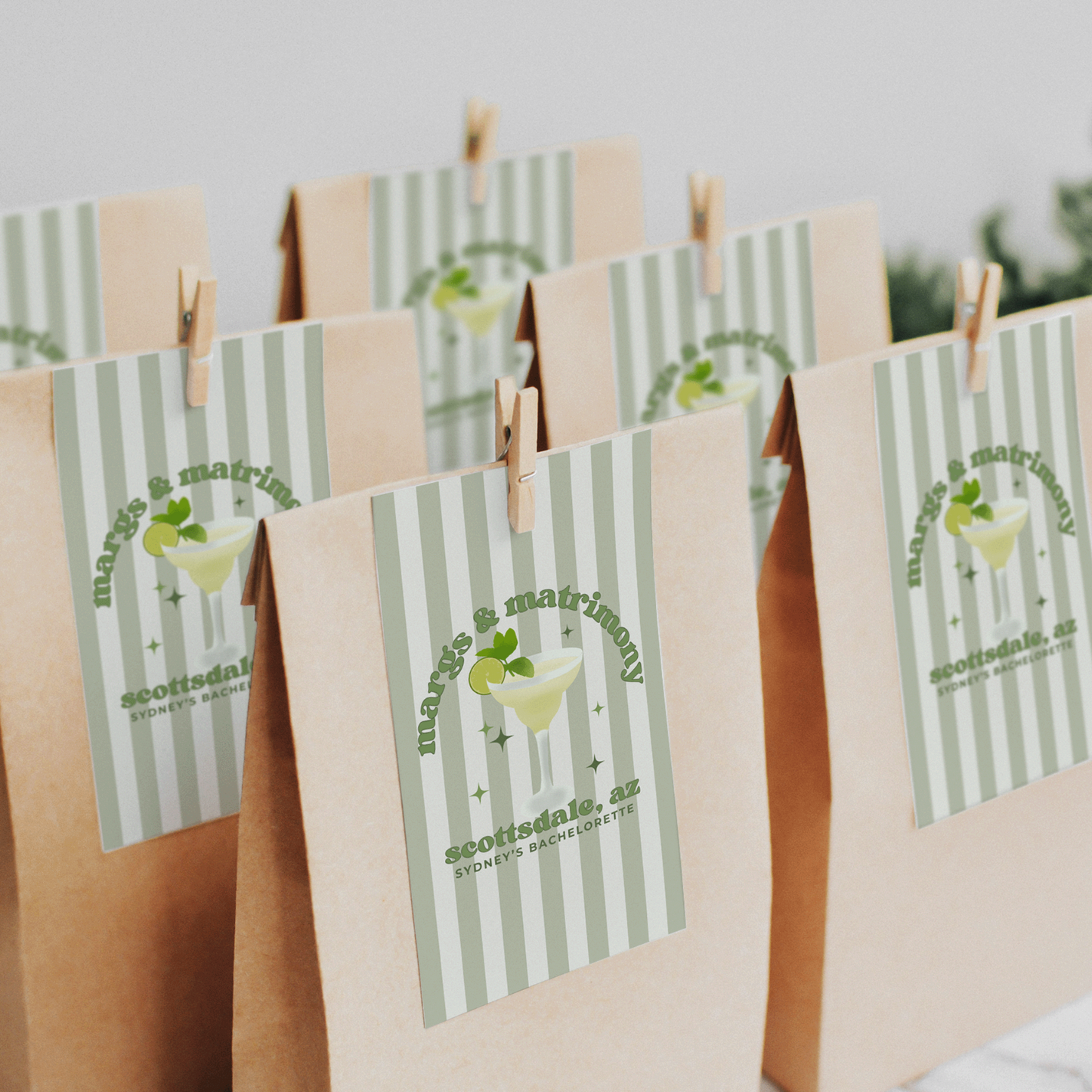 Margs & Matrimony Bachelorette Party Gift Tag