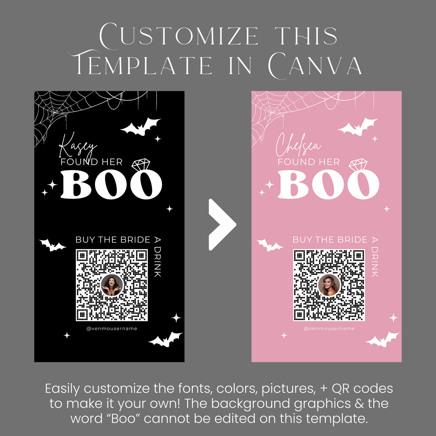 She Found Her Boo Buy the Bride a Drink Template (Digital Download)
