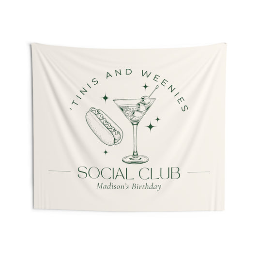 Tinis and Weenies Birthday Party Banner