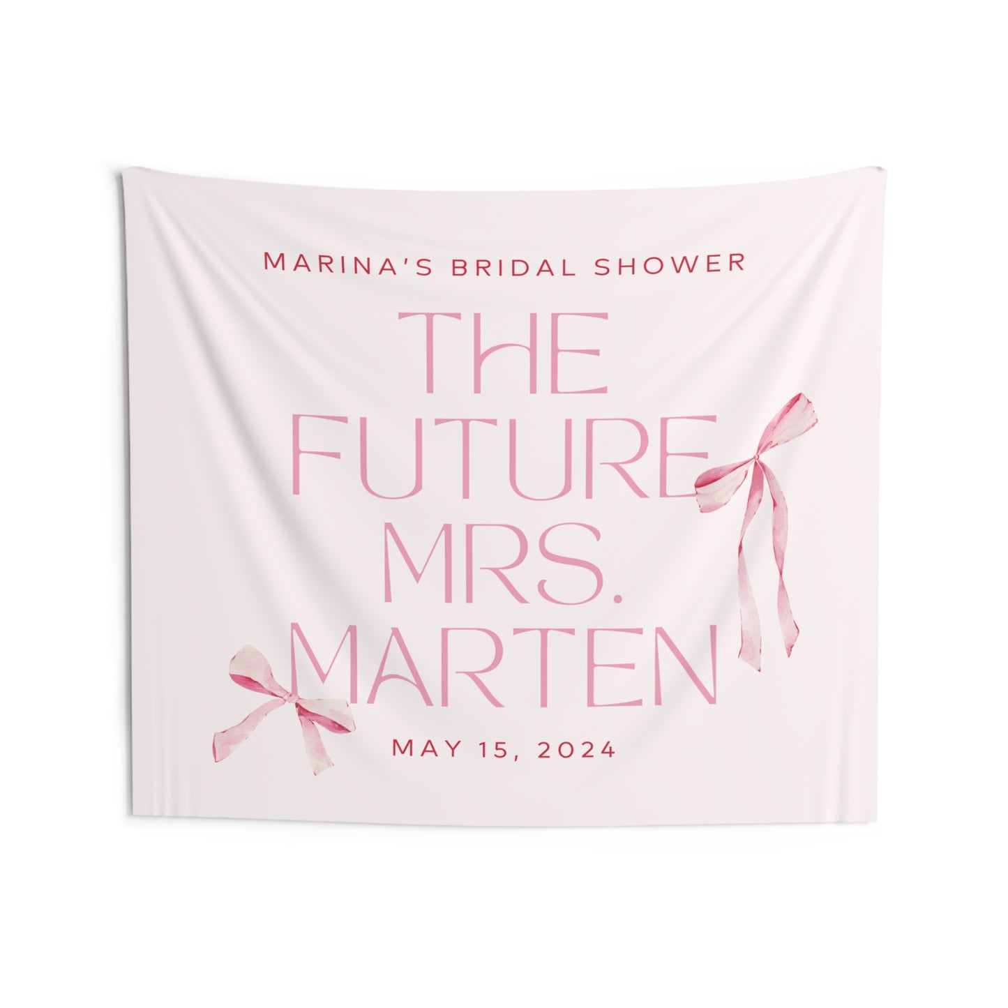 Pink Bow Bridal Shower Banner