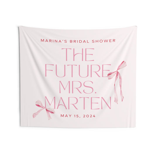 Pink Bow Bridal Shower Banner