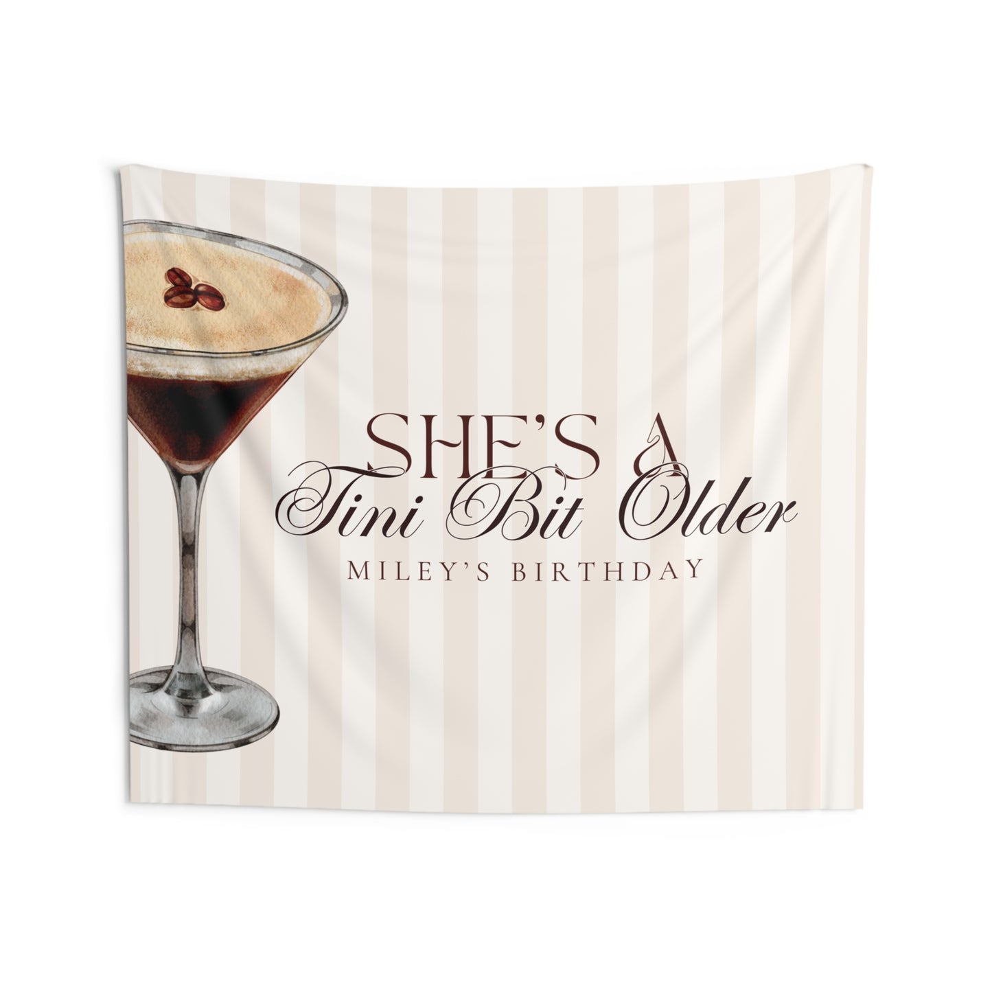 Tini Bit Older Birthday Banner - Espresso Martini