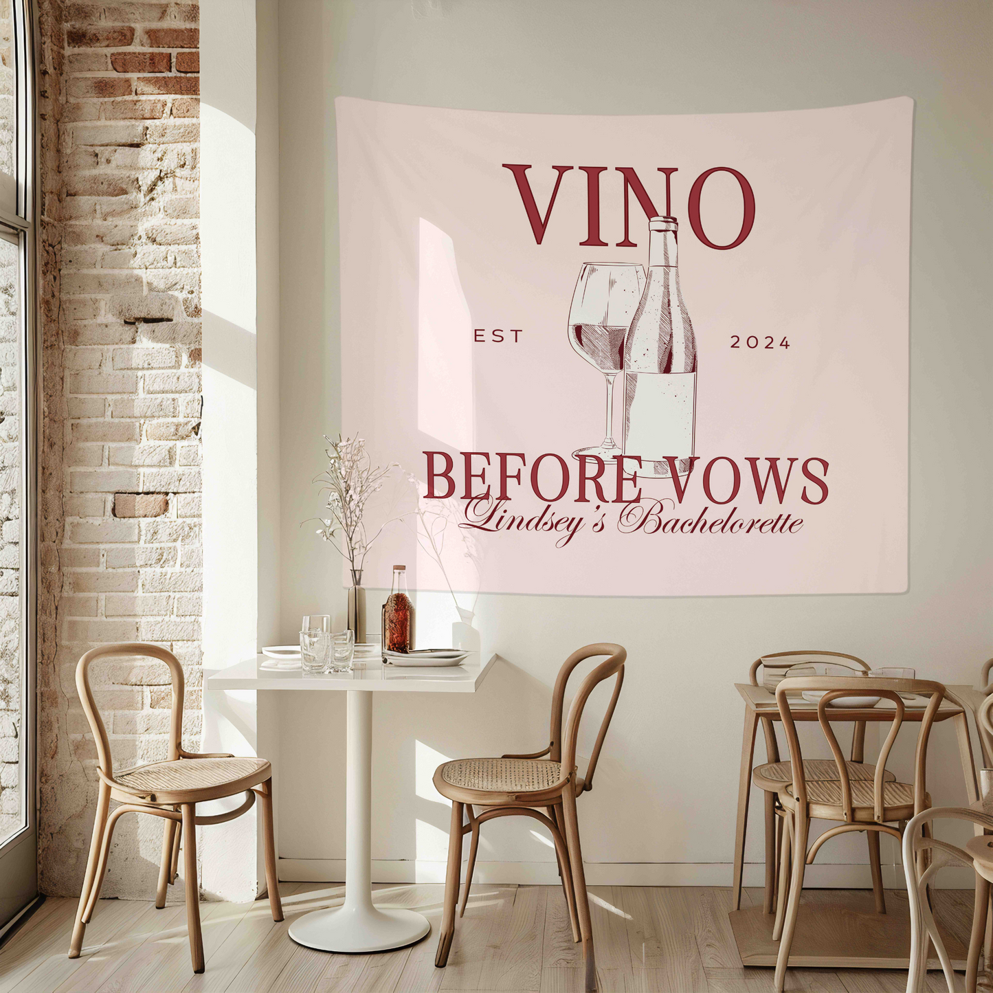 Vino Before Vows Bachelorette Party Banner